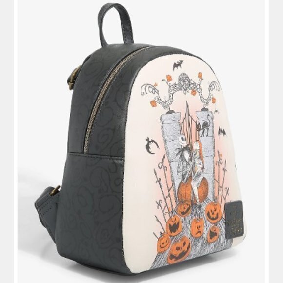 Loungefly Nightmare Before Christmas Jack & Sally Graveyard Backpack & Wallet - Picture 3 of 8